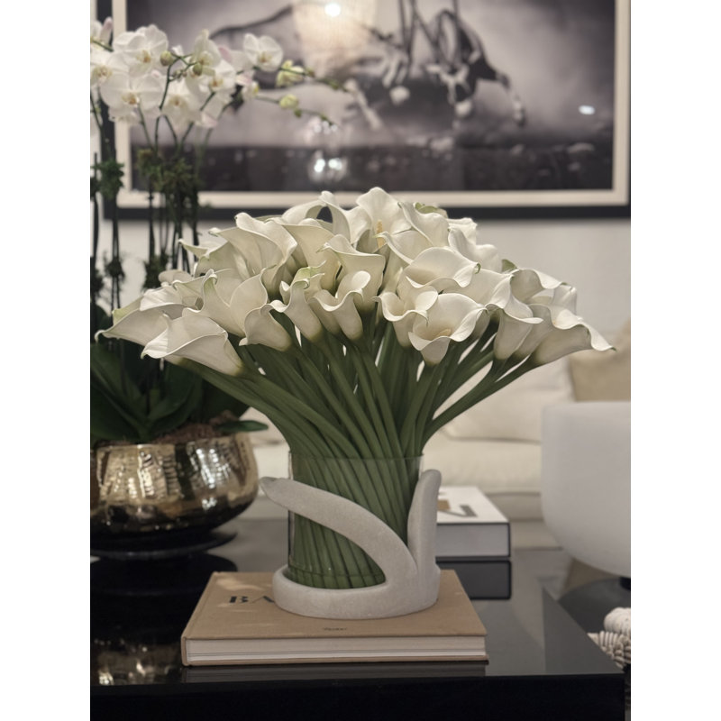 Calla Lilies In Vitra Hurricane Vase