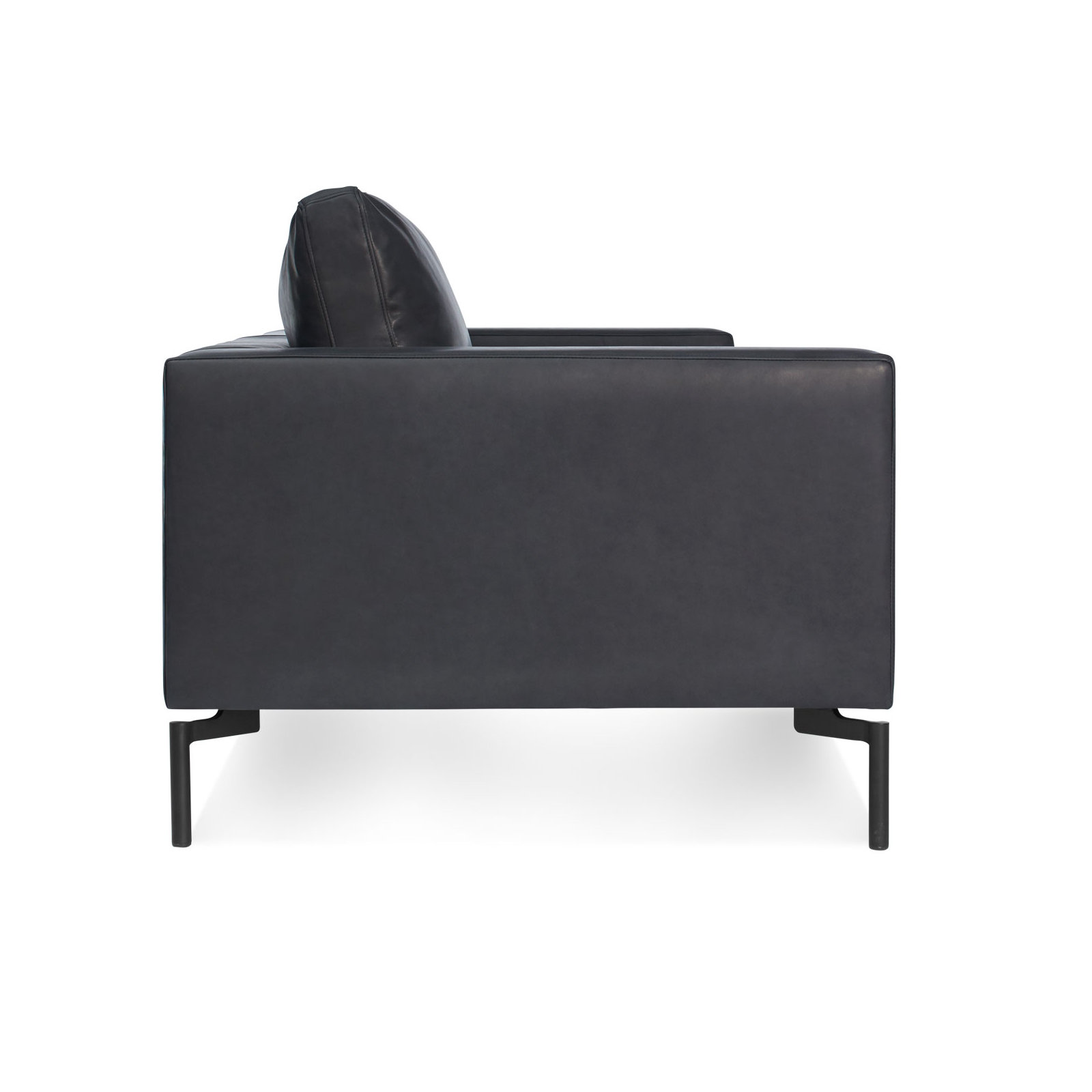 New Standard Upholstered Sofa, Granite Genuine Leather, 32" H x 78" W x 35" D