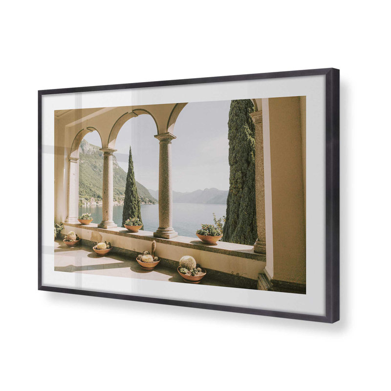 Motif d'arches tranquilles, H 12,25 po x l 15,25 po x P 1,25 po, Cadre simple en zinc patiné