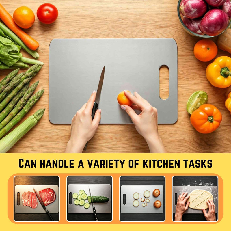 Large Rectangular Titanium Double-Sided Cutting Board