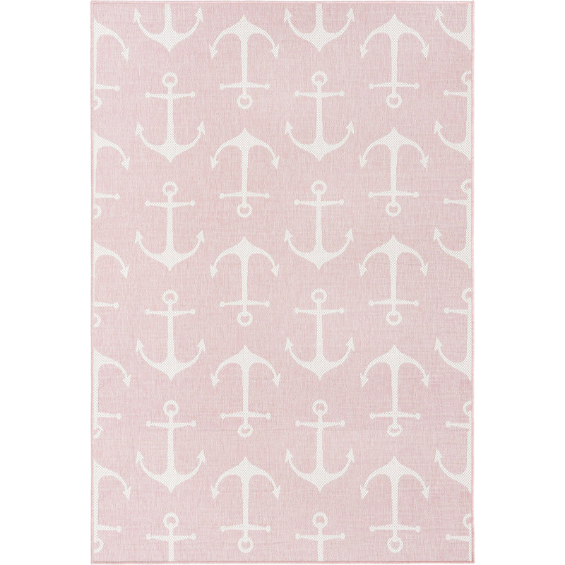 Outdoor Ayton Area Rug Sea Foam Color, Rectangle 5'3" x 7'10"