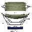 Support universel pour hamac - acier - toile - sauge-1873194400-1873194403