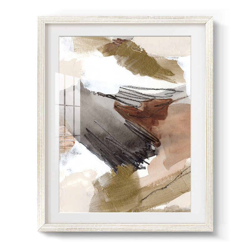 Or antique III - impression encadrée, H 28,5 po x l 20,5 po, Blanc
