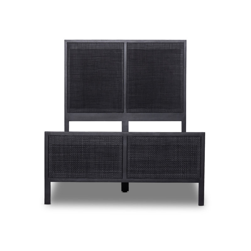 Sydney Bed, Twin, Black Wash W/ Black Cane