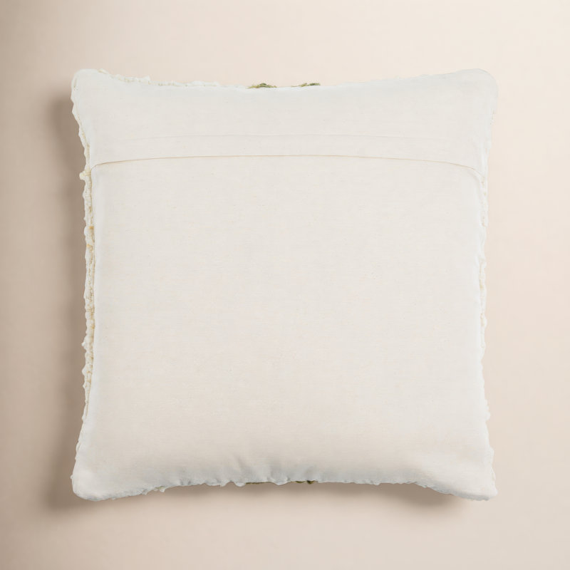 Coussin Alivia, Vert olive, Polyester/ Bourre en polyester, 22 po x 22 po