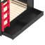 Lit superposé grand sur grand avec tiroirs et tablettes de rangement, lits superposés en bois massif avec crochets, aucun sommier nécessaire, noir et rouge