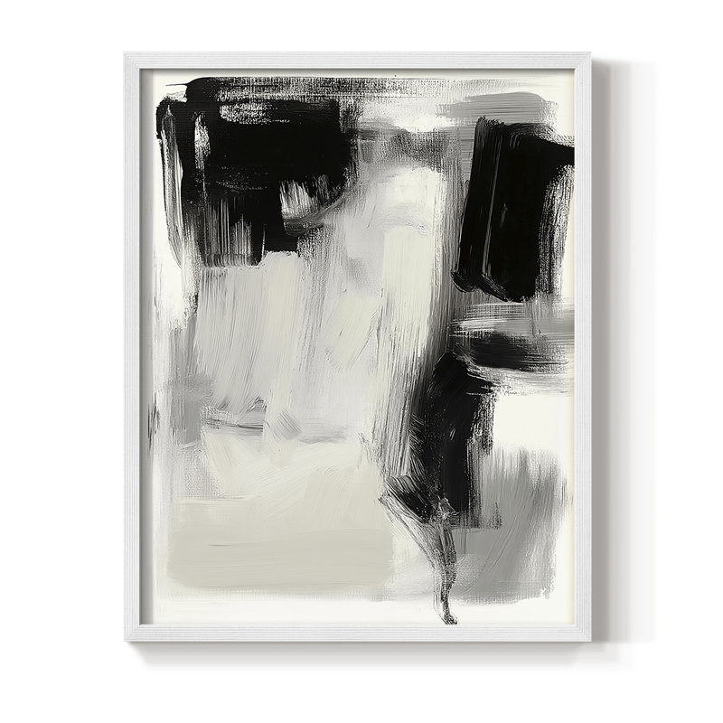"ABSTRACT Series DCCLxx III" par J Paul, Blanc / Blanc, H 21 po x l 17 po