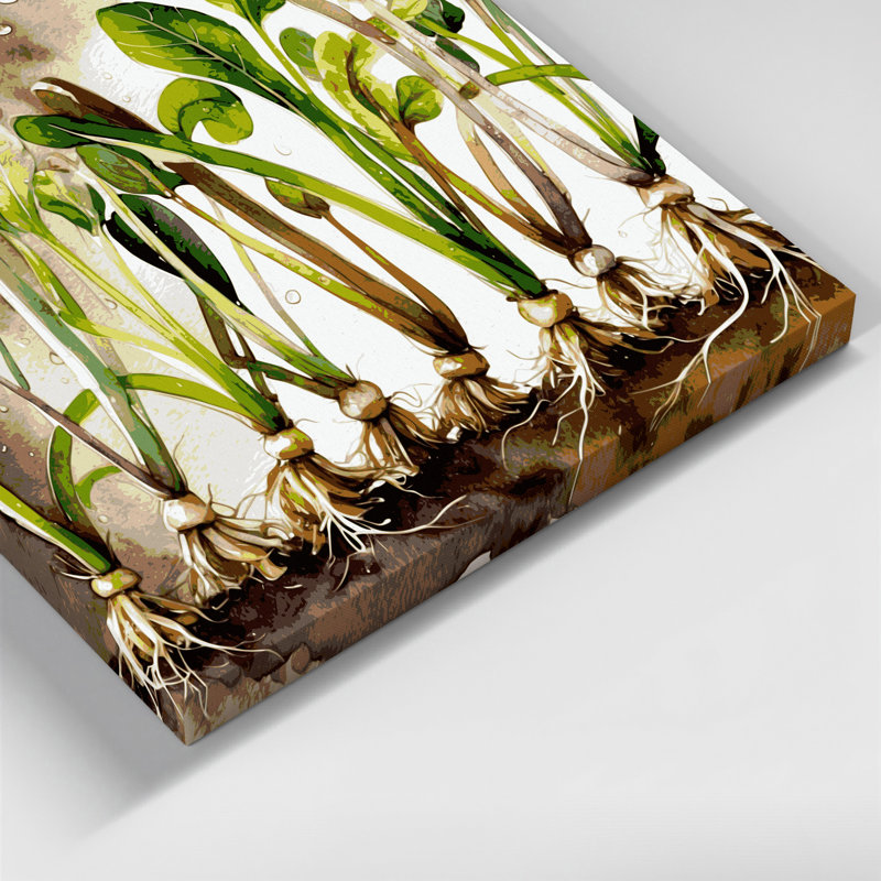 Art mural sur toile beige, H 11 po x l 14 po