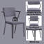 Chaise de bureau en tissu-769361040