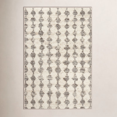 Izzy Grey Machine Washable Geometric Rug