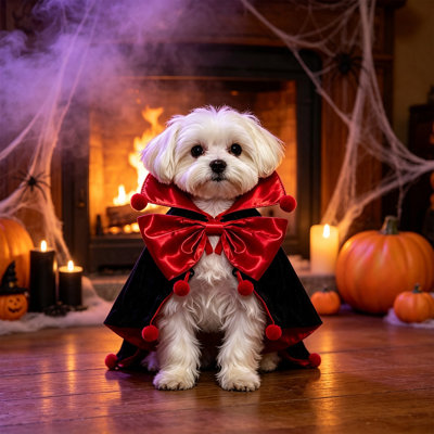 Halloween Decor Halloween Pet Cute Festival Cos Clothing For Dogs And Cats Light Soft Cozy Holiday Dress Up Outfit Adjustable Size Pet Party Photo Prop Trick