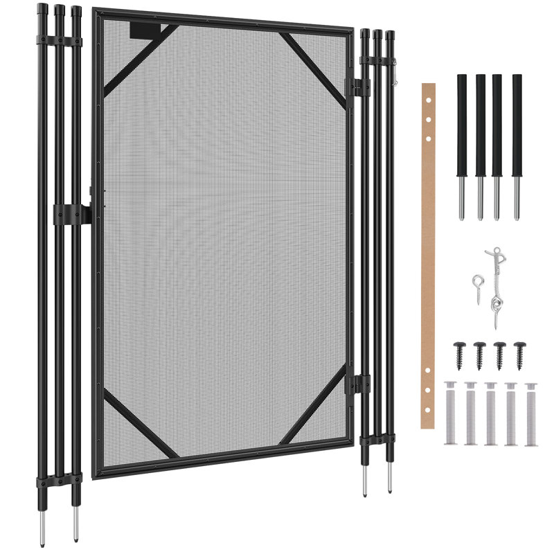 Pool Fence Gate 4 x 2.5 FT Removable Inground Pool Gate for Kids Security
