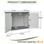Résistance aux intempéries avec remise horizontale, grande armoire de rangement extérieure verrouillable, unité de rangement en plastique PEHD épais pour les cours, le patio et le jardin (28 pieds cubes)