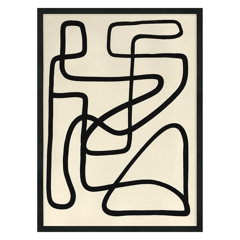 «Smooth Moves 3» par Kyle Goderwis - Peinture à cadre unique, H 30 po x l 22 po x P 2,13 po, Noir
