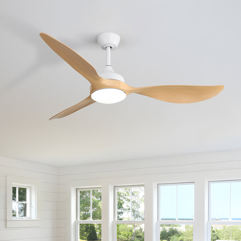 Mitali 56" 3-ABS-Blade Classic Ceiling Fan with Light and Remote Control