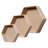 3 Piece Hexagon Bamboo Solid Wood Floating Shelf