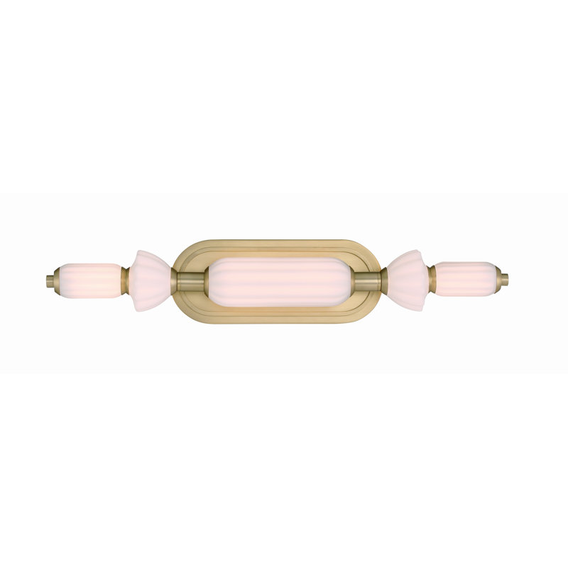 Meuble-lavabo Lansdowne, 22 po, verre opale, Doré