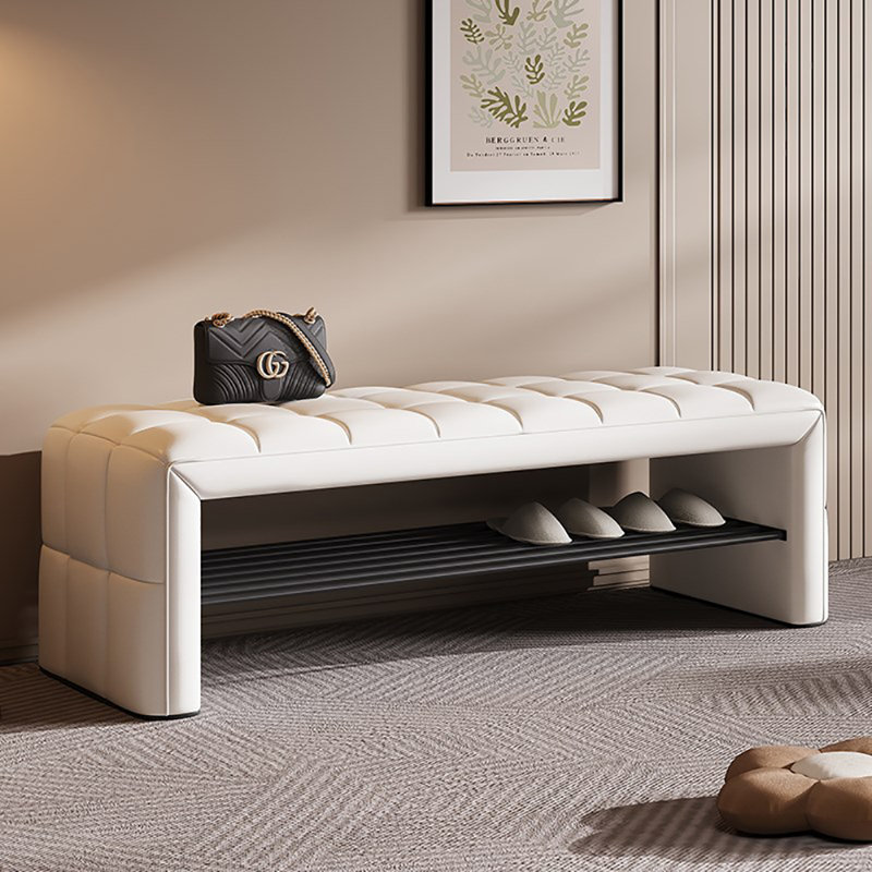 47.2in Shoe Storage Bench, Beige
