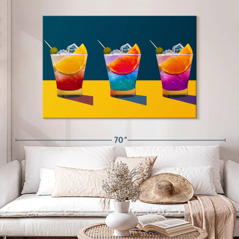 Yarlin Rainbow Cocktail, H 20 po x l 30 po