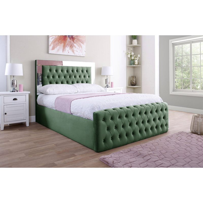 Adrionna Upholstered Bed, Duck Egg, Kingsize (5')