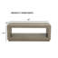 Table basse rectangulaire avec socle et tablette inférieure ouverte