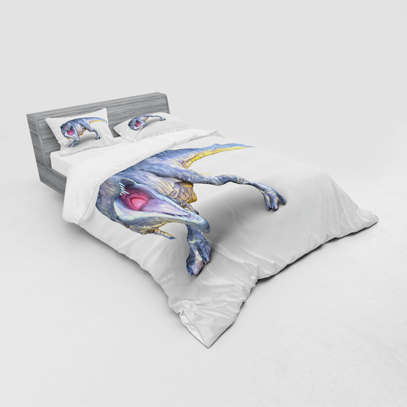 Ensemble de housse de couette en microfibre bleu / jaune / rose, Housse de couette grand + 3 pièces supplémentair