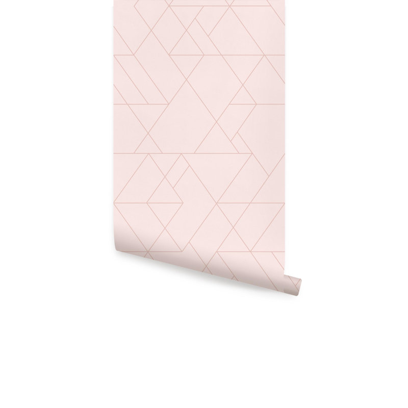 Panneau de papier peint adhésif Stinchcomb, Rose, L 2 pi x L 18 pi