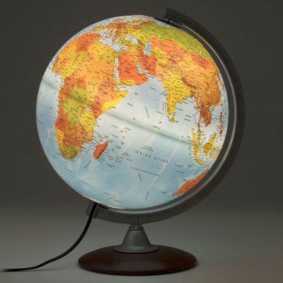 Globe de bureau illuminé en relief surélevé