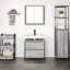 2 Piece Bathroom Furniture Set Engineered Wood-1211801015