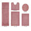 Ensemble de tapis de bain réversible 5 pièces Makayln-115596841-115596848