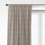 Shay Window Pane Natural Cotton Simple Top Pocket Drapery Panel Set of 2-1136092350