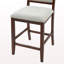 Ensemble de 2 tabourets de bar à hauteur de comptoir - 2 tabourets de bar rustiques avec structure en bois d'hévéa, dossier ergonomique, polyvalent pour îlot de cuisine, salle à manger, cerisier-509218725