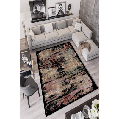 Eco-Friendly Black Carpet (23.6 x 39.4 inches), 100% Polyester, 650 g/m² | Antibacterial, Non-Slip PVC Dot Underside, 0.2 in Pile Height | Machine Washable, Perfect for Home & Office Use, Durable & Stylish Design