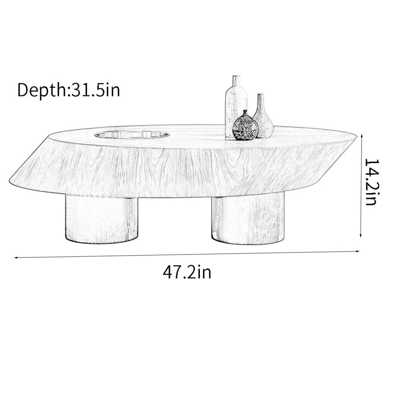 Special-shaped minimalist coffee table