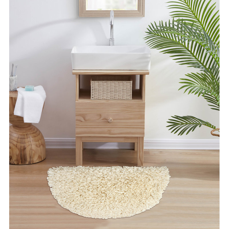 Tapis pour salle de bain Karnveer, Beige