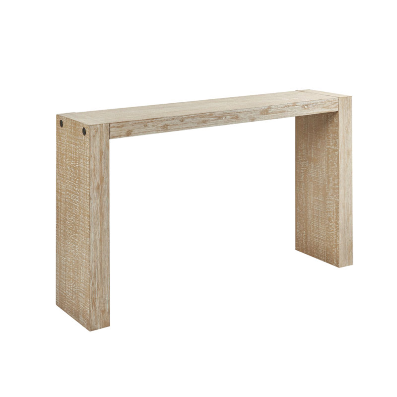 Console 64 po en bois massif pour un décor de salon moderne au fini blé récupéré