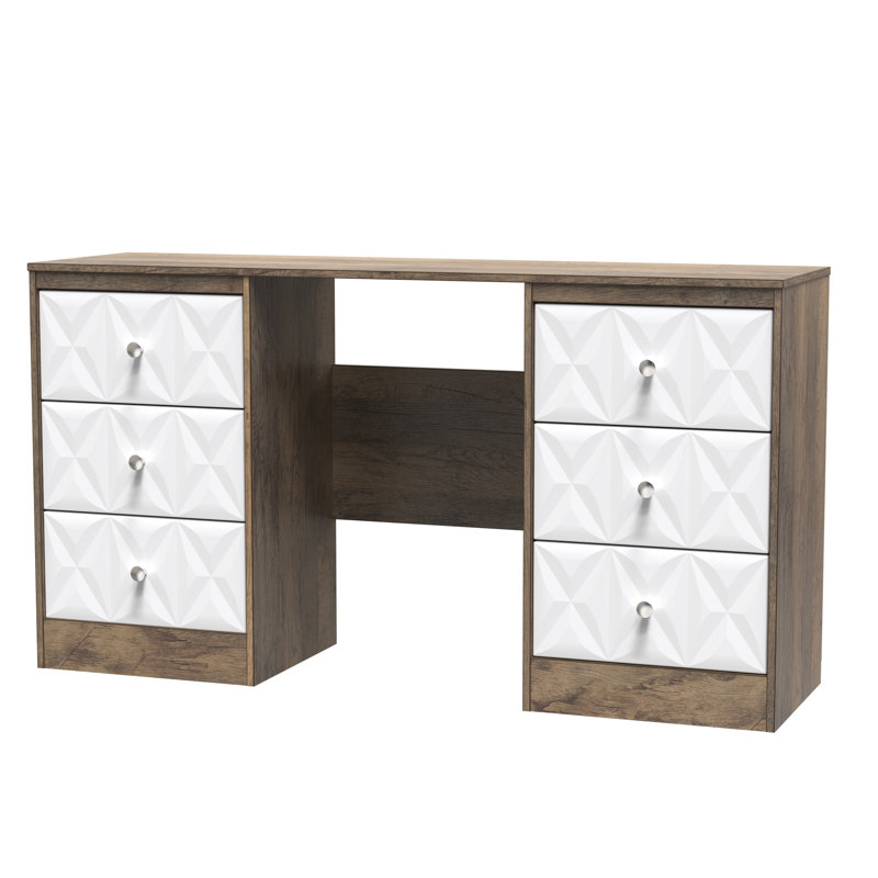 Ceinwen Dressing Table, White Matt/Vintage Oak
