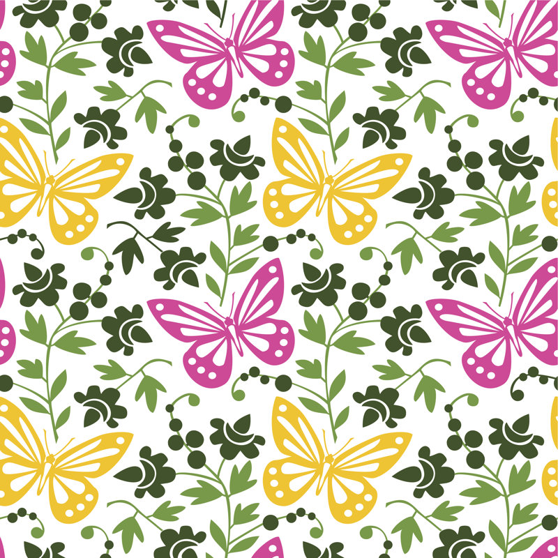 Peotone, papillons sur toile, impression, H 12 po x l 12 po
