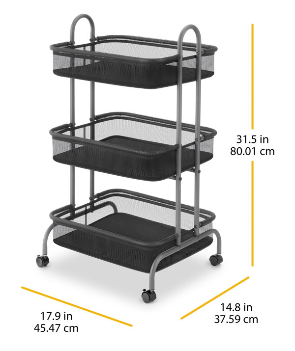 Hana Suprima Carbon Steel Wide 5 Shelf Mini Fridge Organizer