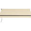 Auvent de jardin rétractable 12 pi x 10 pi, abri de soleil pour le patio avec manivelle, tissu protégé de 280 g / m², structure en aluminium stable, beige pour terrasse et balcon rétractable de 10 pi, manivelle avec parasol robuste-132901078