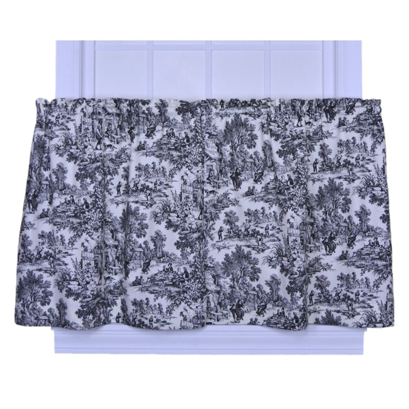 Rideau de café en coton Amelie, Gris, l 68 po x L 24 po