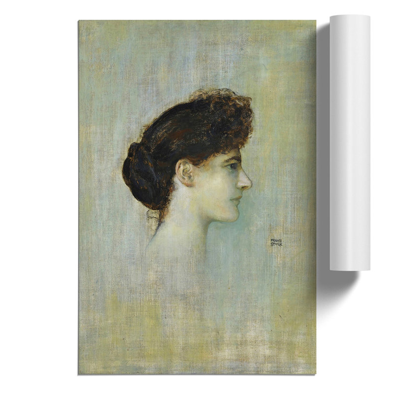 Portrait of a Woman by Franz Von Stuck - Unframed Graphic Art, 42cm H x 30cm W x 0.1cm D