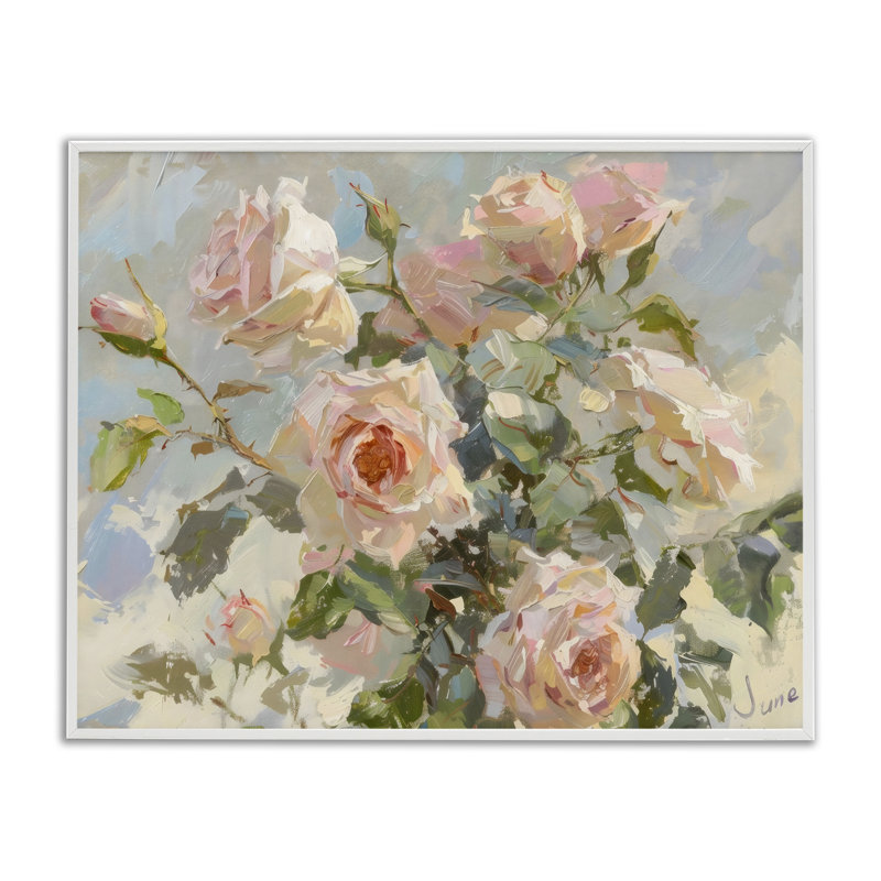 Magnifique lot de roses roses, estampe numérique, design by Creative Studio, H 11 po x l 14 po