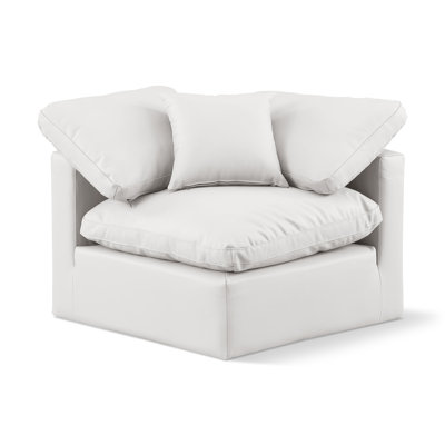 Itala Vegan Leather Living Room Corner Chair