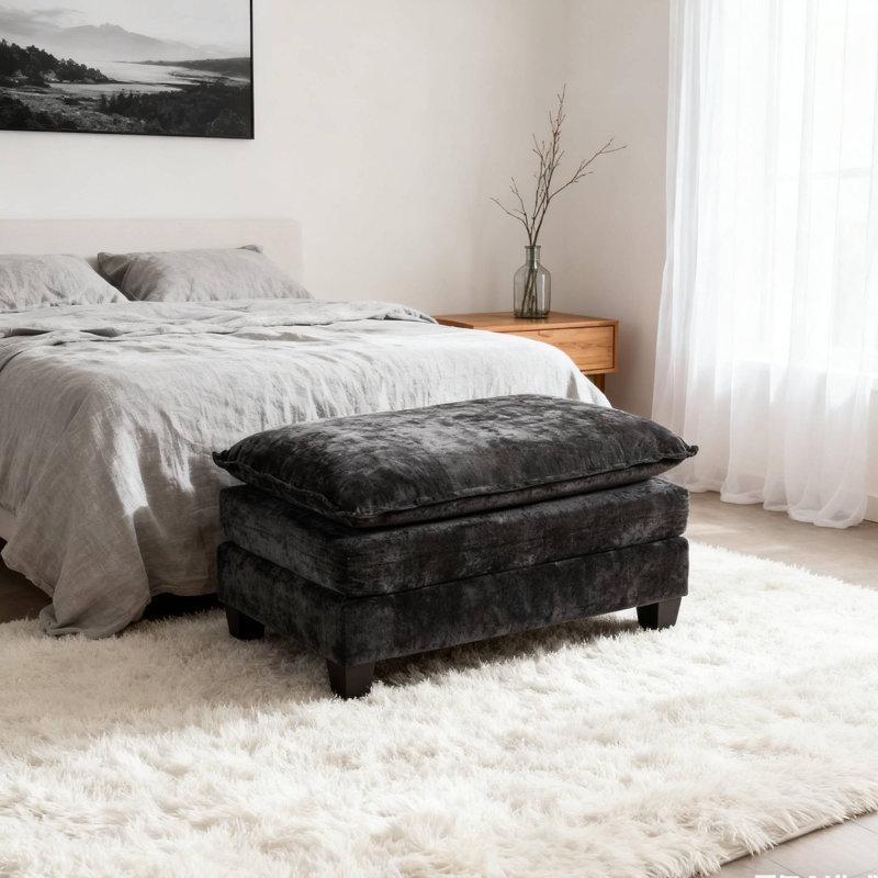 Cloud Sofa Ottoman Only, Modern Sectional Couch, For Living Room Bedroom And Apartment, Comfy Double Layer Upholstered Seat Cushion, Breathable Chenille Fabric