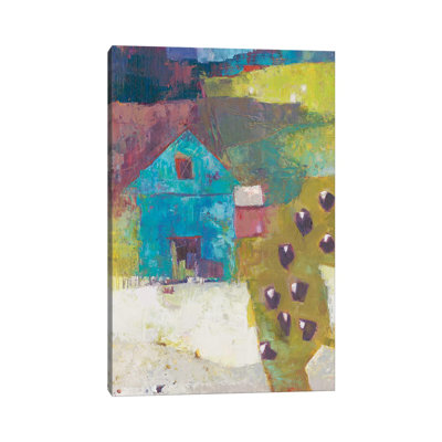 Cloverton Barn by Sue Jachimiec - Wrapped Canvas Painting