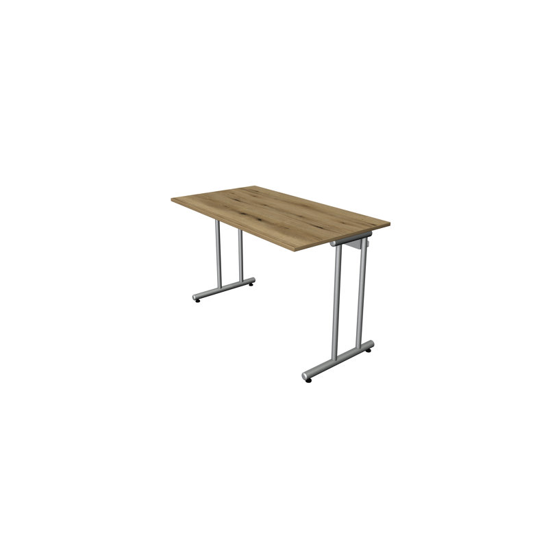 Smart Office Desk, 75cm H x 120cm W x 65cm D, Oak