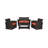 Tisdale 4-Piece UV Resistant Outdoor Conversation Set with Cushions-27864326-49959817