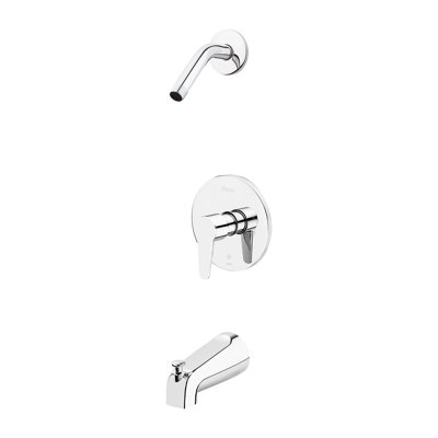 Pomme de douche et baignoire moderne à 1 poignée Pfirst, garniture seulement moins la pomme de douche
