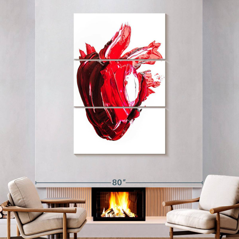 Kelan Abstract Human Heart, 74" H x 48" W